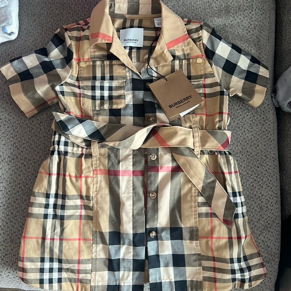 Baby Burberry Collared Dress